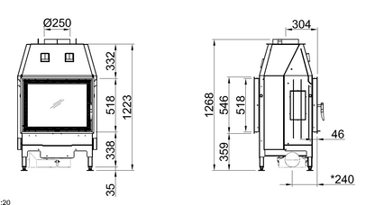 Focar semineu Spartherm Varia FD RLU pentru case pasive