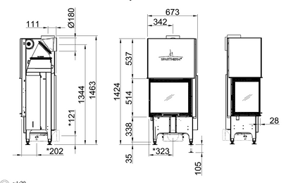 Focar șemineu Spartherm Varia 2L-55h