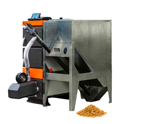 TIS NEW PELLET 95 KW Cazan pe combustibil solid(panou comanda+ventilator in set)