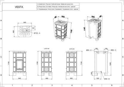 Sobă Phebo Stufe Vesta Decor 10.7 kW cahle