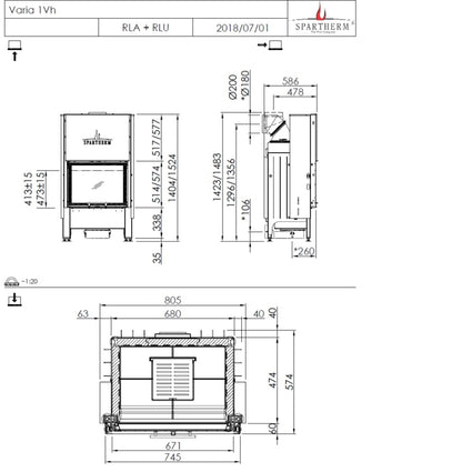 Spartherm Focar semineu  Varia 1Vh 51RLU