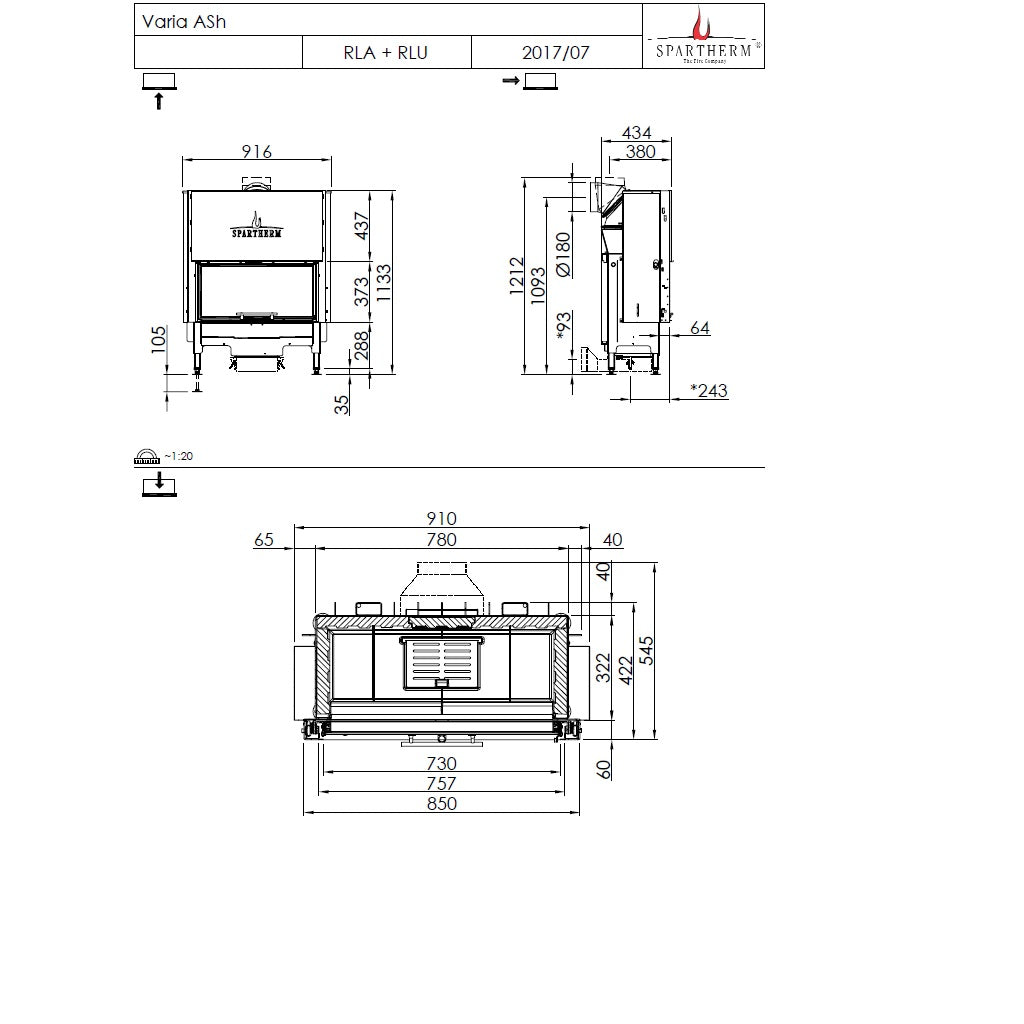 Spartherm Focar semineu Varia ASH