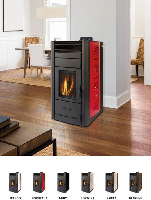 Flora - Sobă Modernă pe Peleți și Combustibil Solid (10.8 kW)