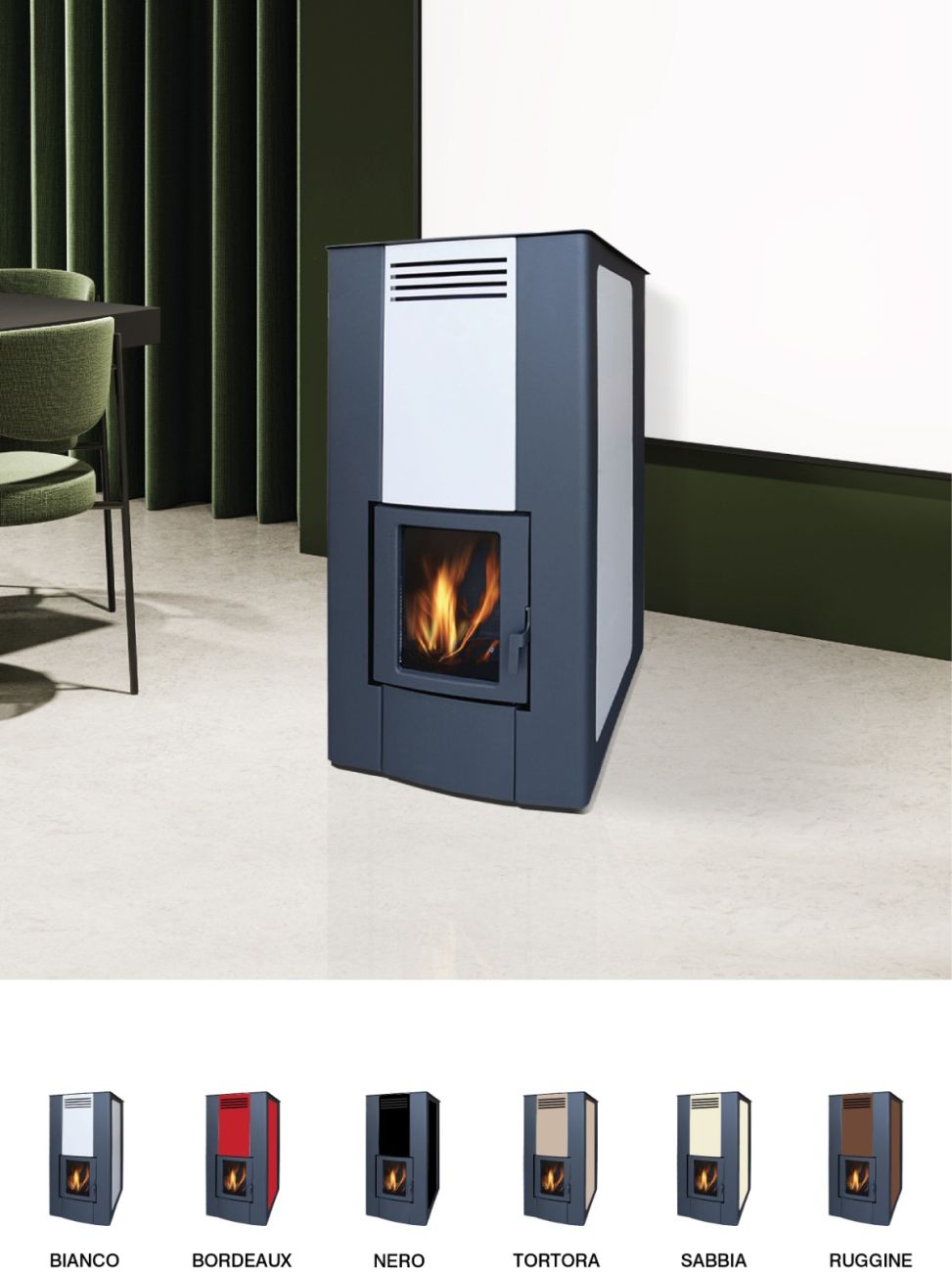 Termosobă Dalia - Peleti și Combustibil Solid Multifuncțional: Eficiență Energetică și Design Modern