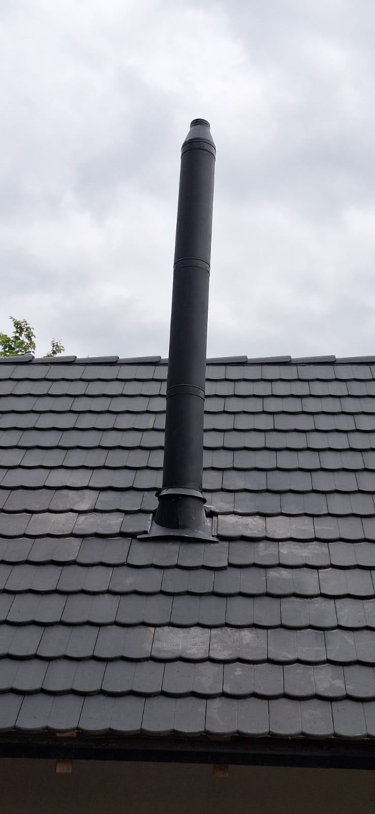 Coş de fum inox izolat