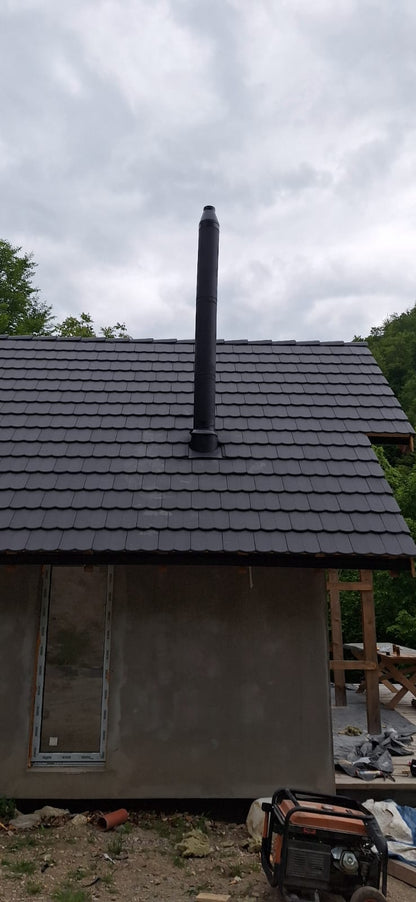 Coş de fum inox izolat