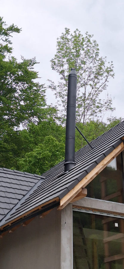 Coş de fum inox izolat