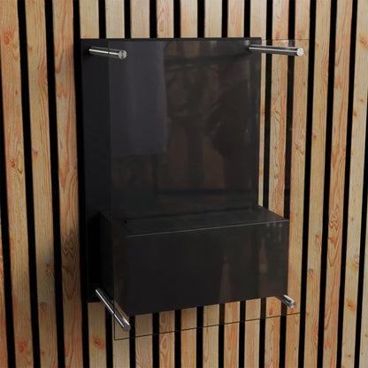 Șemineu Electric ScandiFlames Yosemite, Montat pe Perete, Negru, cu Aburi de Apă - Flacără Realistă și Control de la Distanță