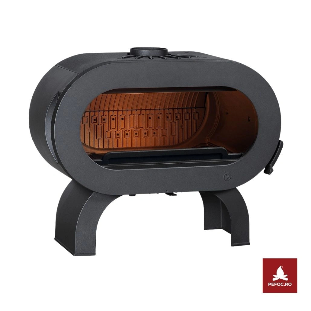 Soba fonta Fifty Arche 175 kg, 10-15kW - Negru