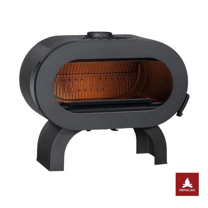 Soba fonta Fifty Arche 175 kg, 10-15kW - Negru