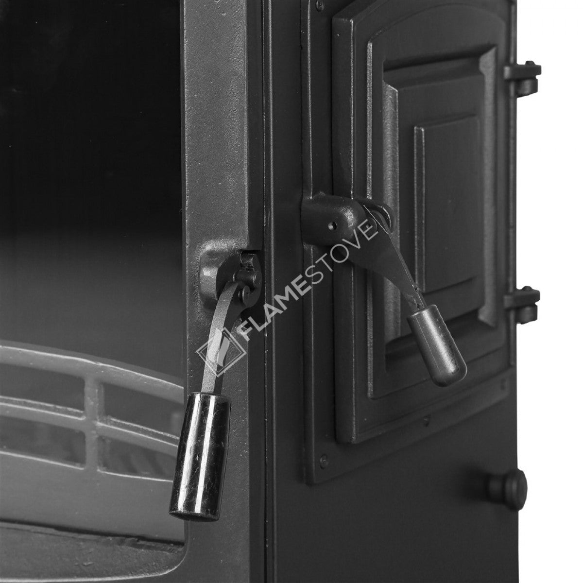 Șemineu/Sobă de Încălzire Lemne și Cărbuni FS-201YK Lodi Flame - Randament Înalt, Dublă Combustie, Clasa A, Sticlă Schott Robax, 5 kW