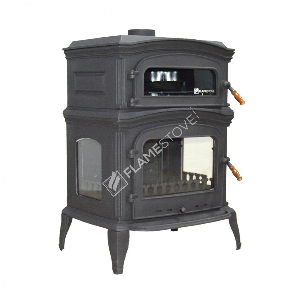 Soba Lux Premium FS-034: Eficiență Energetică Clasa A, Design Elegant din Fontă, Perfectă pentru Încălzire și Gătit