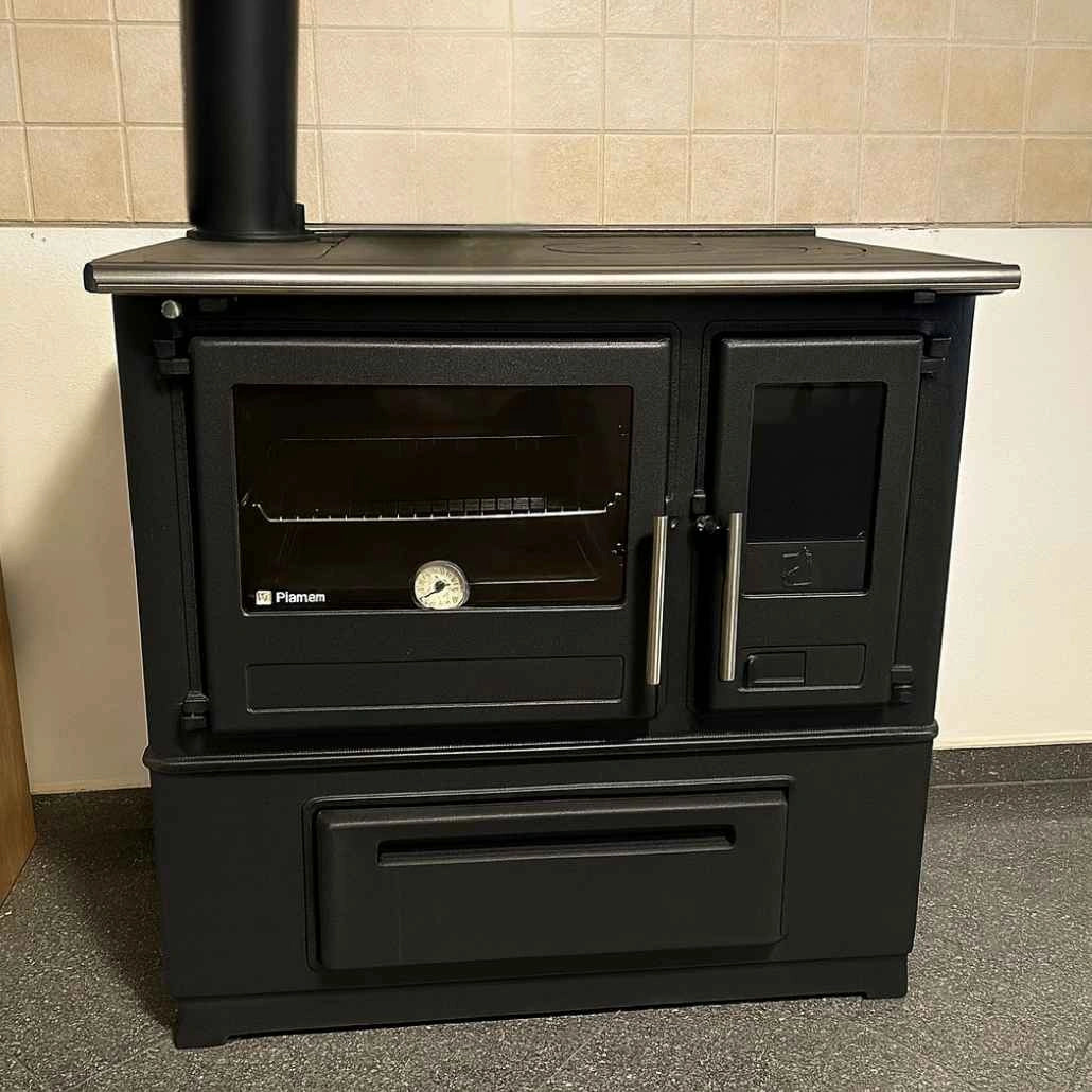 Soba de gatit SL85 Alb cu plita si cuptor - 8kW - racord stanga