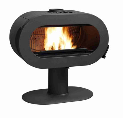 Soba fonta pe picior Fifty 175kg, 10-15kW - Negru