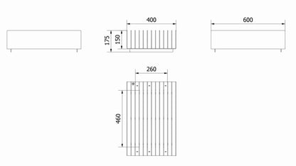 Vatra de foc exterior ERIZO - 60x40 cm