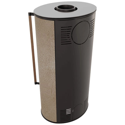 Soba Erik 5.5kW Gold Satin - maner lemn