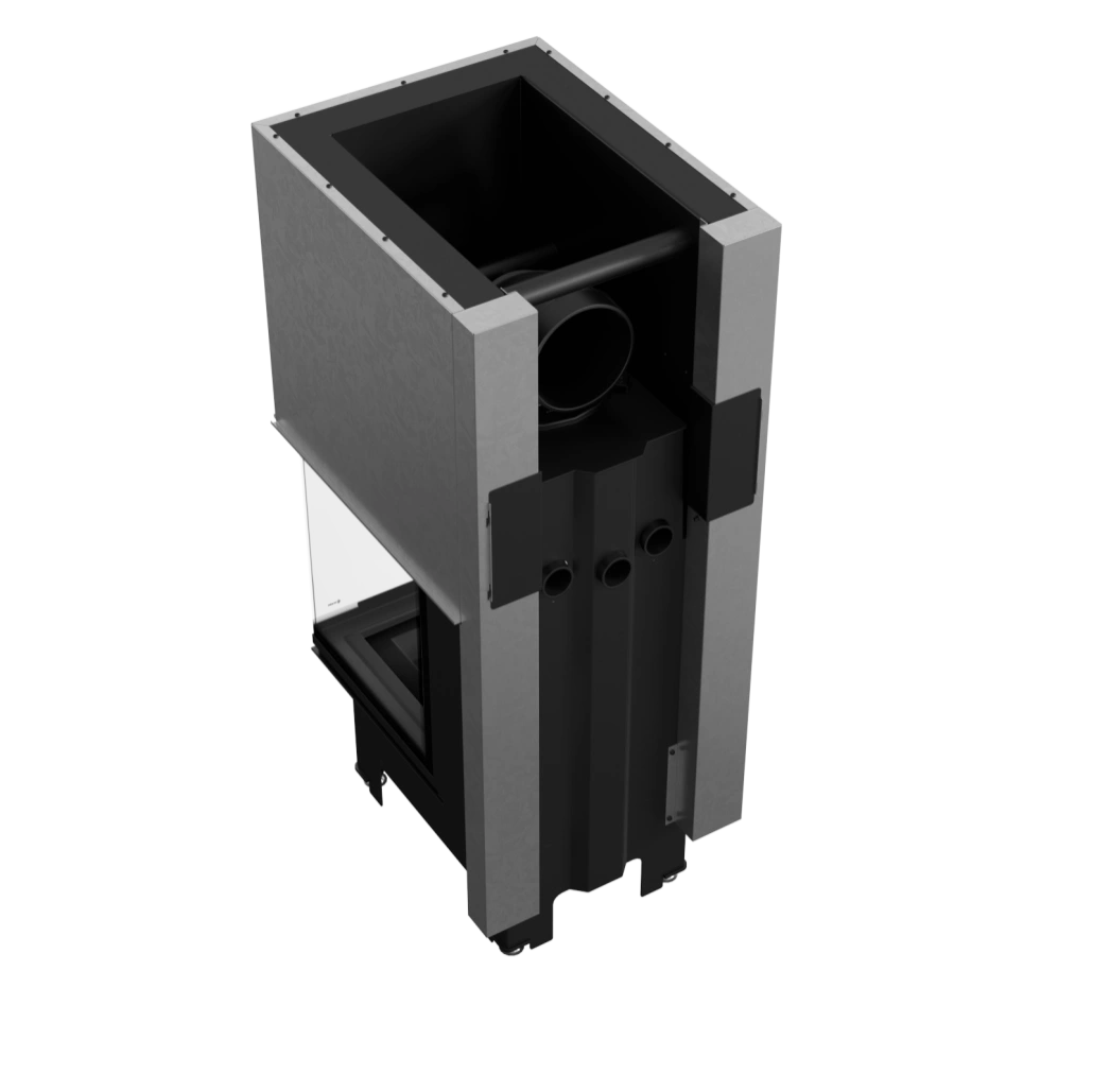 Focar semineu nbc 50 46 trei laturi deschidere verticala samota neagra