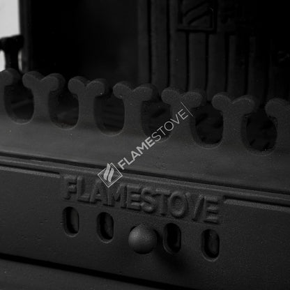 Sobă de Fontă Retro Lux FS-045YK - Eficiență Înaltă, Design Emalient Eleganta, Ideală pentru Lemn și Cărbune