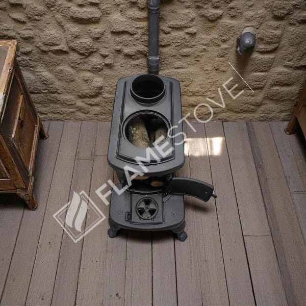 FS-059 - Soba din Fontă Nostalgică Franceză - Eficiență și Stil pentru Casa Ta