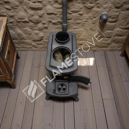 FS-059 - Soba din Fontă Nostalgică Franceză - Eficiență și Stil pentru Casa Ta