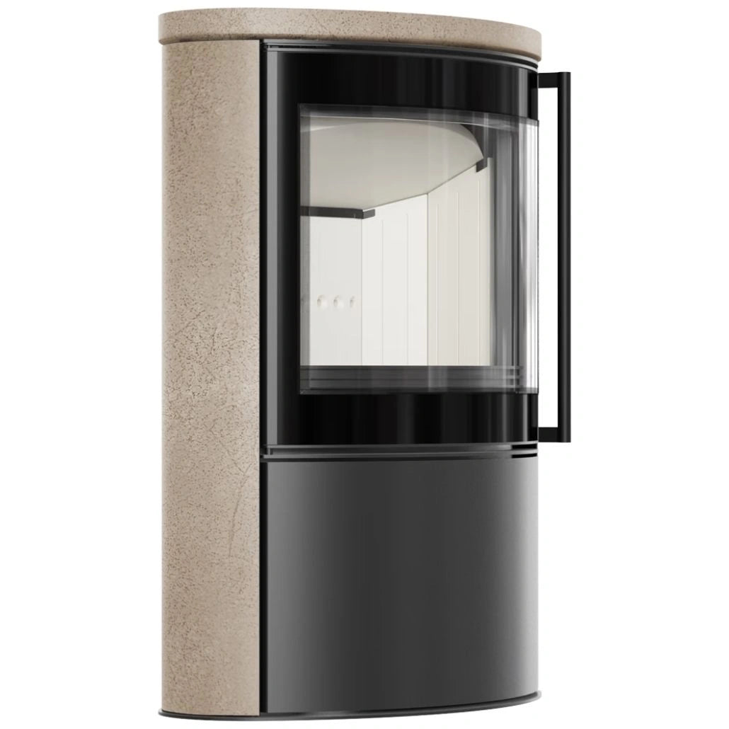 Soba Bjorn 7kW ceramica Gold Satin cu capac ceramic