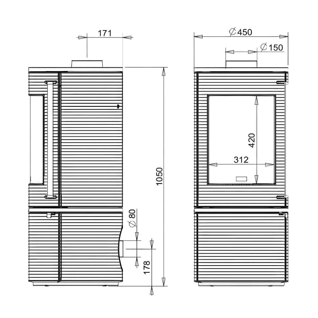 Soba fonta Altara 7-10.5kW - Vermiculita