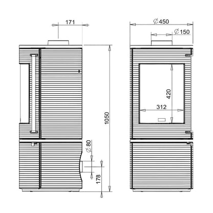 Soba fonta Altara 7-10.5kW - Vermiculita
