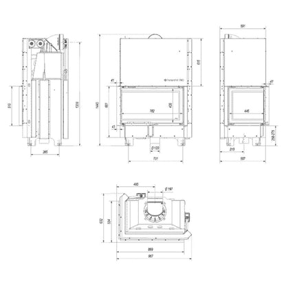 MBO150 sticla stanga + deschidere verticala - samota neagra