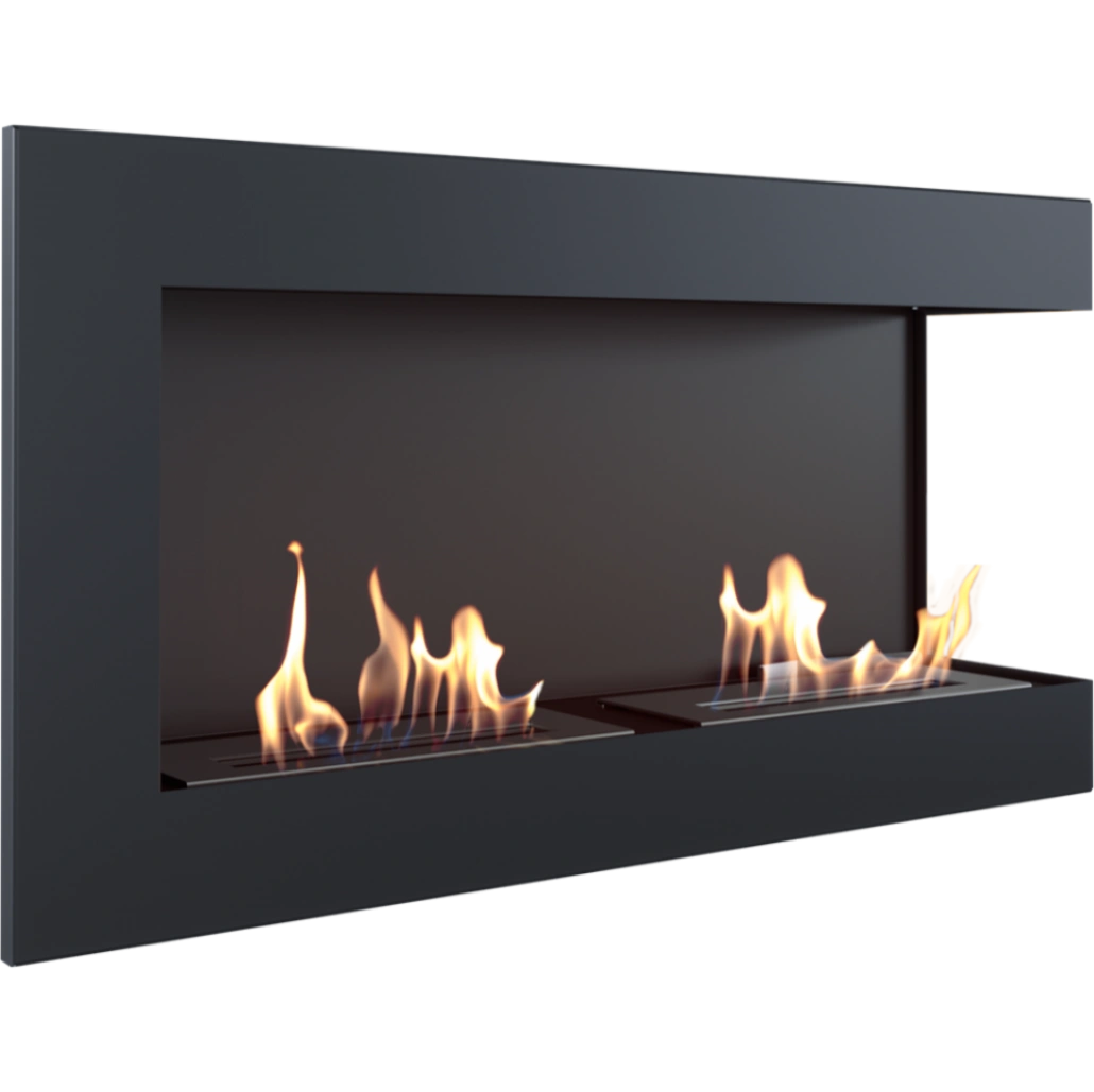 DELTA negru colt dreapta - 90 x 48 x 28 cm