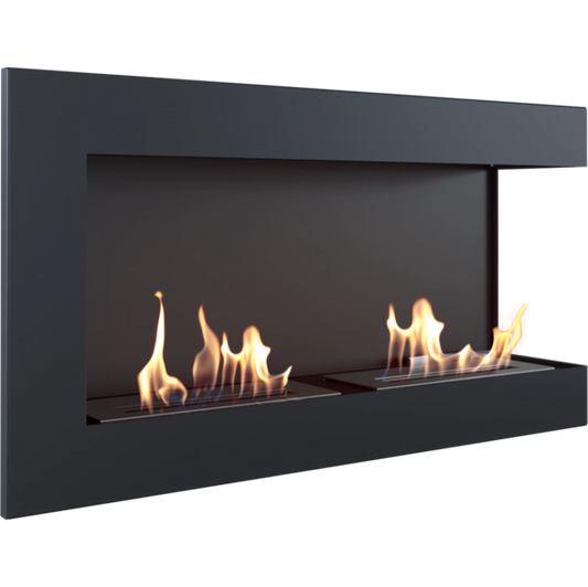 DELTA negru colt dreapta - 90 x 48 x 28 cm