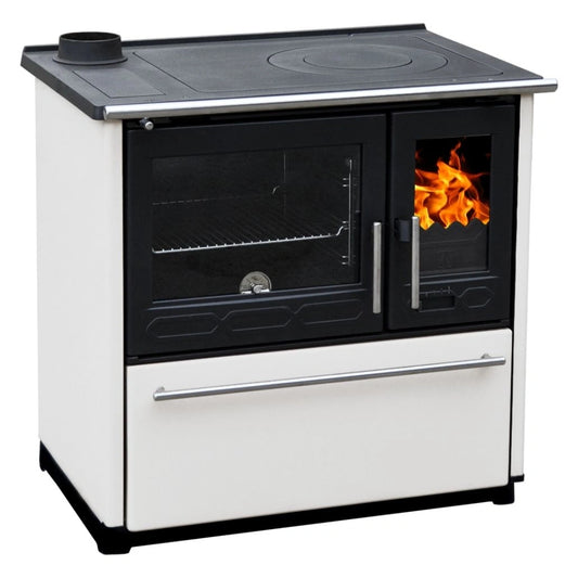 Soba de gatit P85 Alb cu plita si cuptor - 8kW - racord stanga