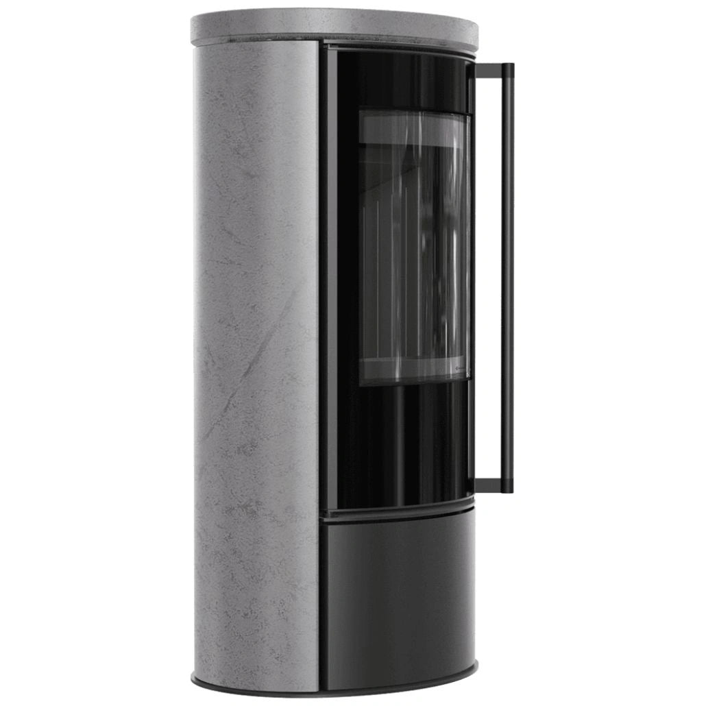 Soba Erik 5.5kW ceramica Grey Satin - samota neagra