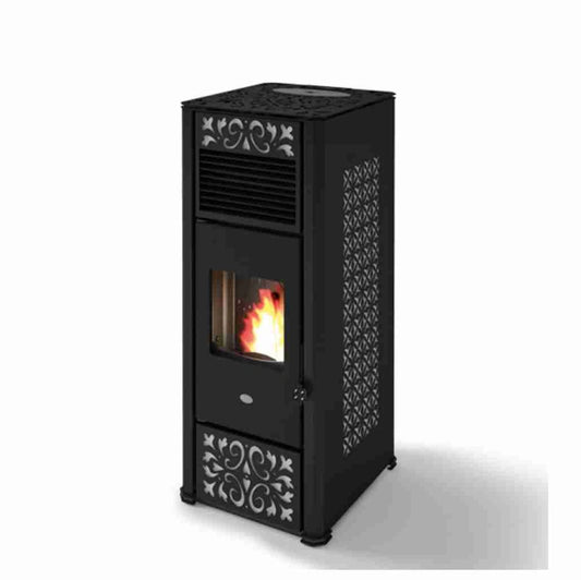 SOBA PELETI 15KW - GEMMA BIANCO - 2 Ventilatoare