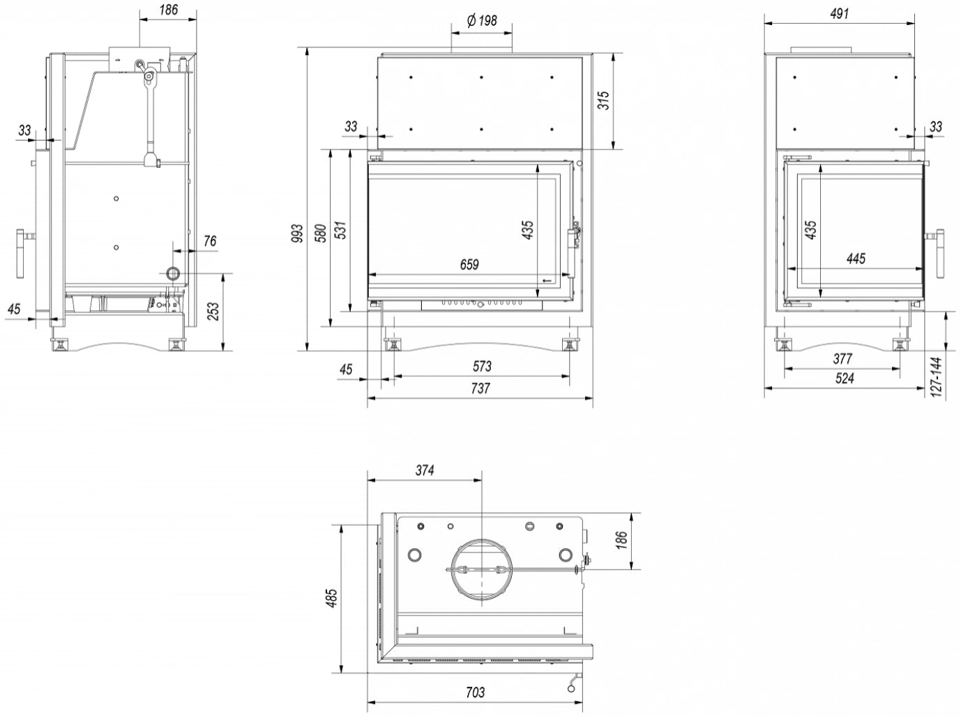 Z150 Sticla Stanga Fara Stalp MODERN - 12kw