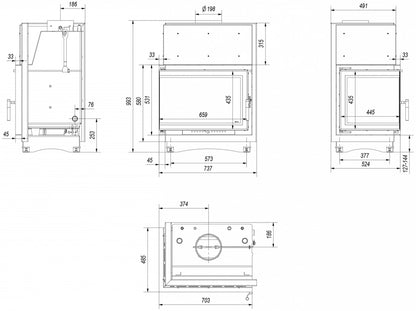 Z150 Sticla Stanga Fara Stalp MODERN - 12kw