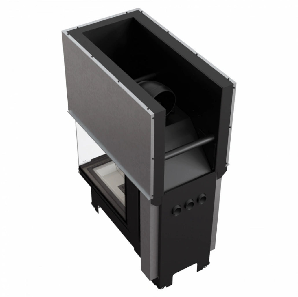 Focar semineu nbu 49 68 trei laturi sticla deschidere verticala