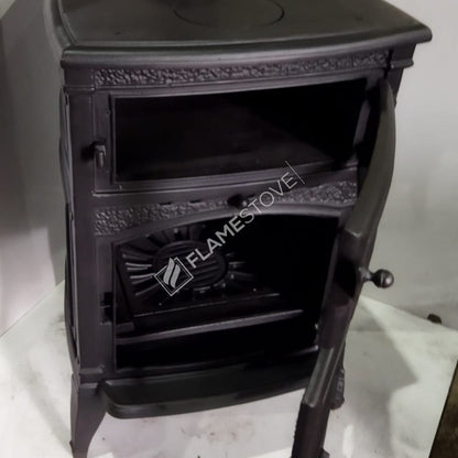 Soba Mega Sirius FS-013: Putere de 18 kW, Eficiență Ridicată, Ideală pentru Lemn și Cărbune, cu Sticlă Schott Robax și Sistem de Aerisire Posterior