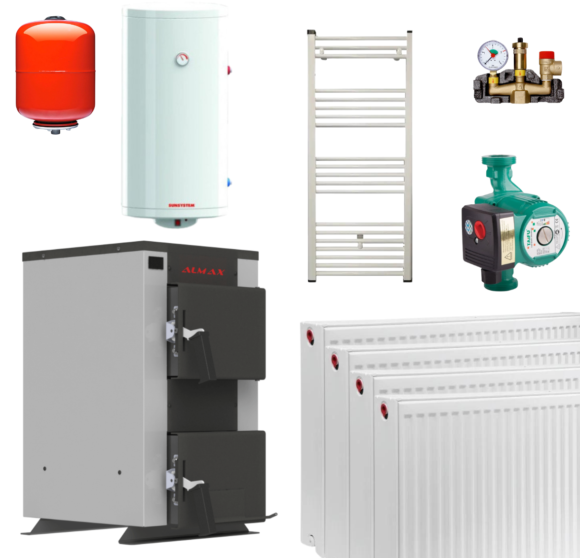 Centrală Termică pe Lemne Almax VP 18kW cu Plită pentru Încălzire 50-60 mp