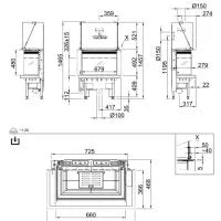 Focar semineu Spartherm Lean 3RL 70H