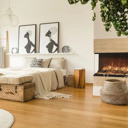 Șemineu Electric Negru Planika Astro 850 - Montat pe Perete sau Încorporat, cu Putere Reglabilă a Flăcării