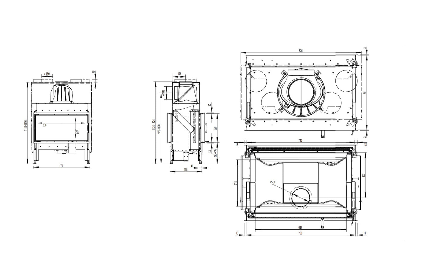 Focar semineu 75x39 k ii 2 0