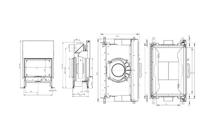 Focar șemineu 75x51 s ii 2 0