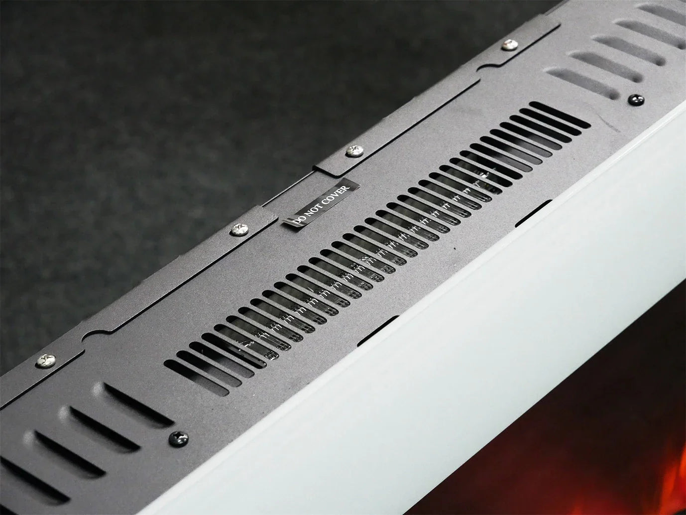 Șemineu Electric Azurite Montat pe Perete - Alb - 127 cm, Eleganță Contemporană