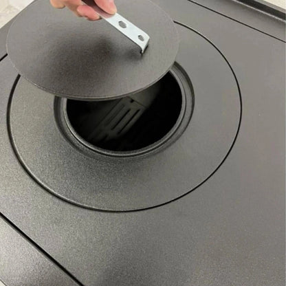 Soba de gatit SL85 negru cu plita si cuptor - 8kW - racord dreapta