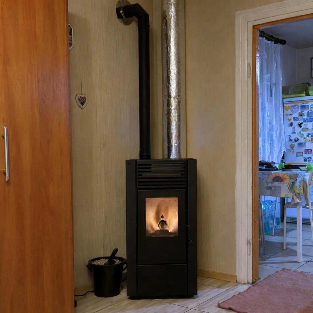SOBA PELETI 2.5-9.5 KW - MARISA NEGRU - 2 Ventilatoare