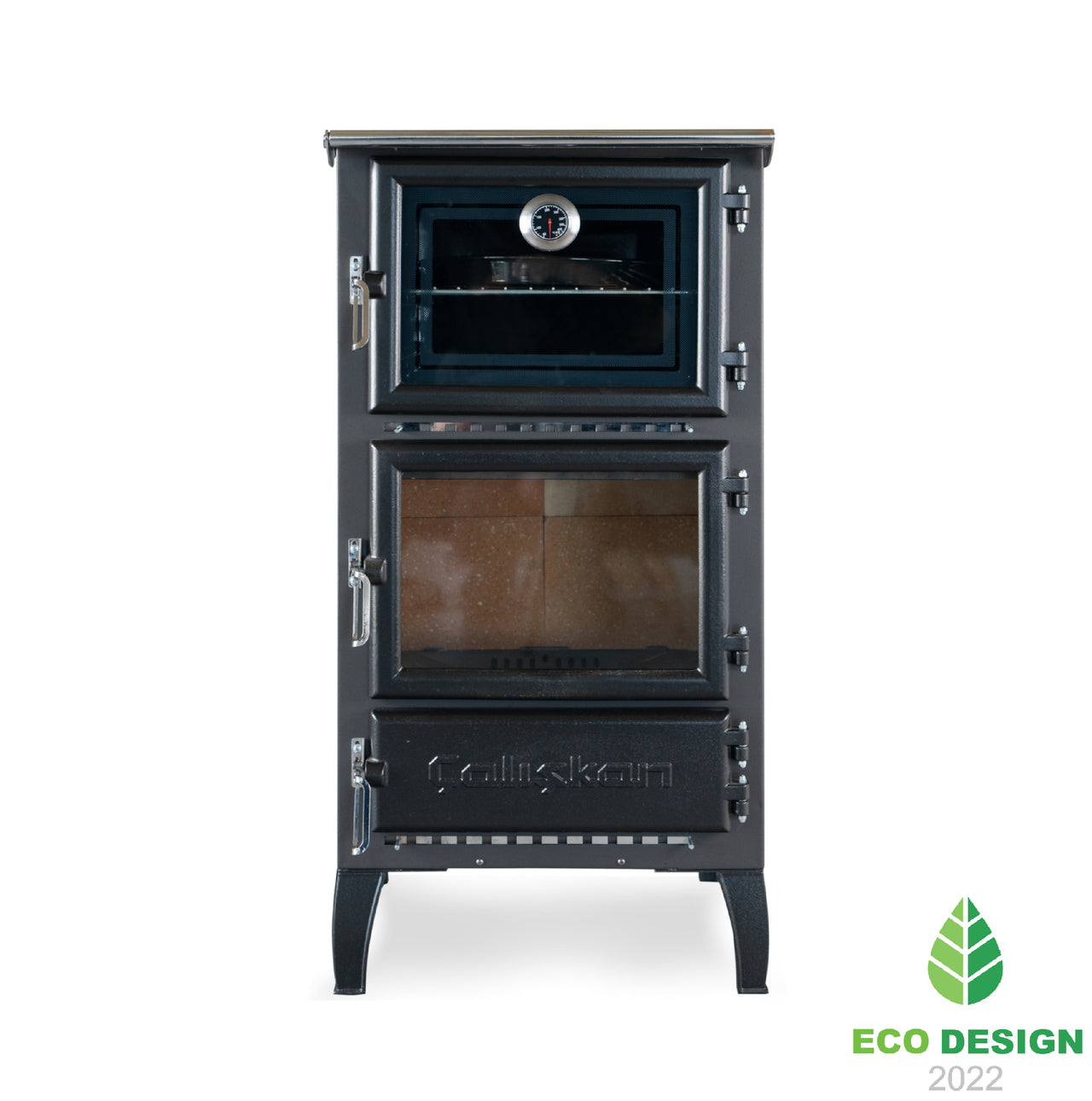 306 Central Heating Stove with Oven - High Power (12.870 kW) and Durable Cast Iron Construction