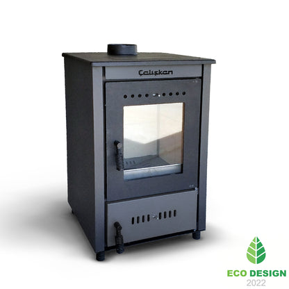 Soba de Semineu 301 - Putere 12.040 kW, Design Elegant din Fonta si Sticla Termorezistenta