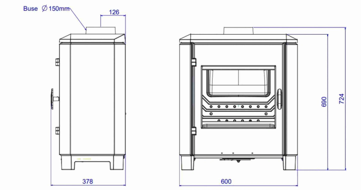Soba fonta Carolo 8-12kW