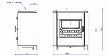 Soba fonta Carolo 8-12kW