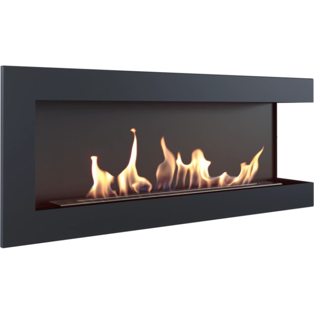 DELTA negru colt dreapta - 120 x 48 x 28 cm